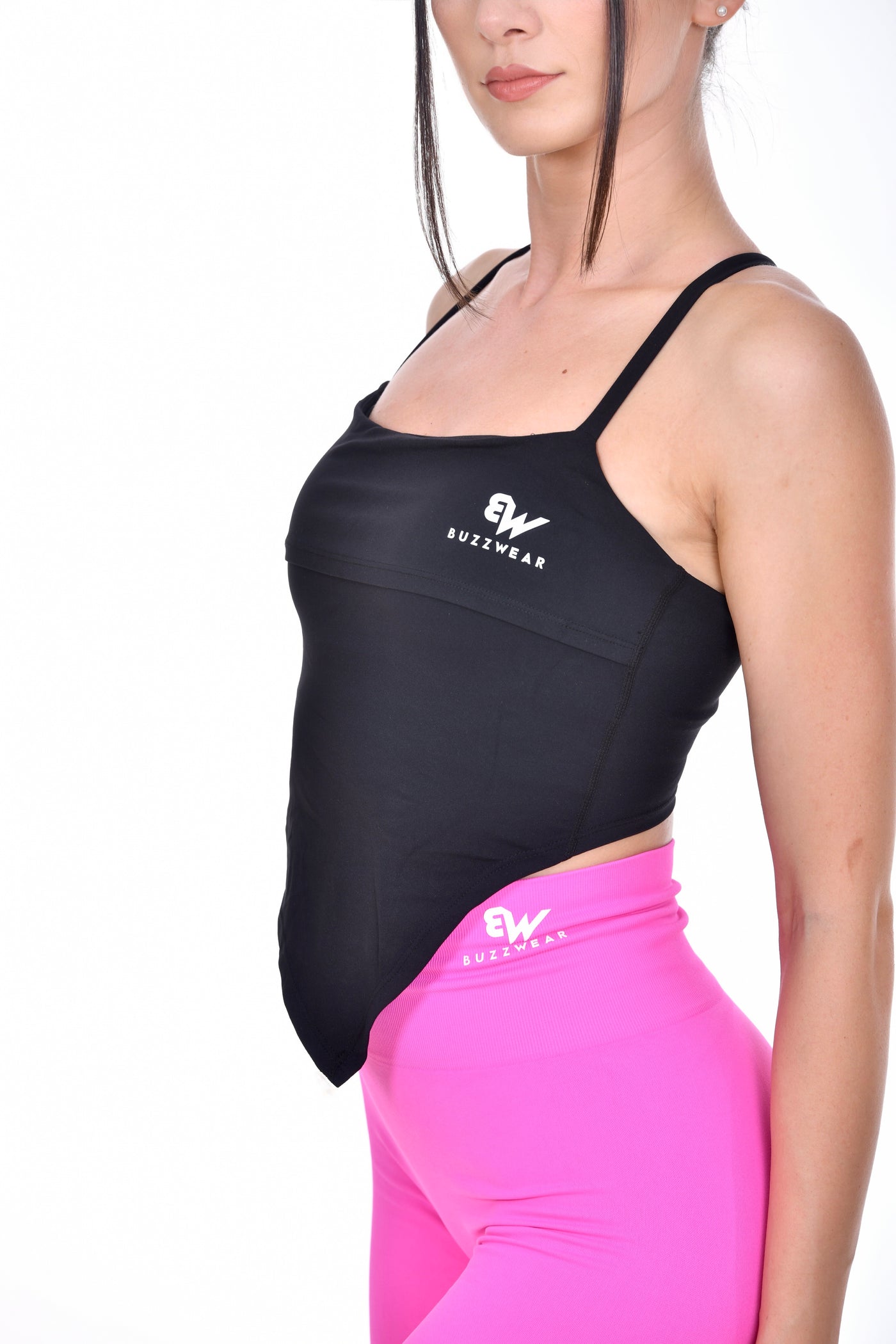 V-Shaped Crop Top (Black)