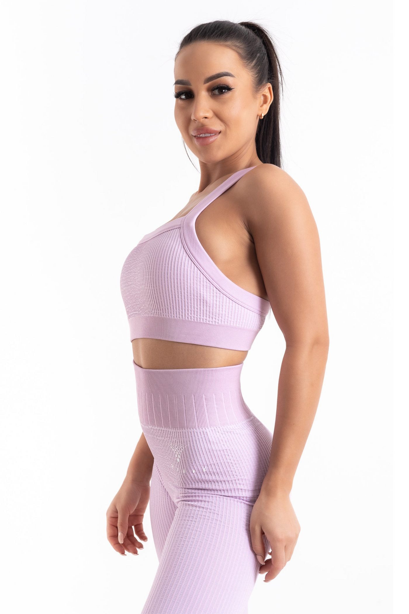 Active Sports Bra with Wide Straps (Lilac)