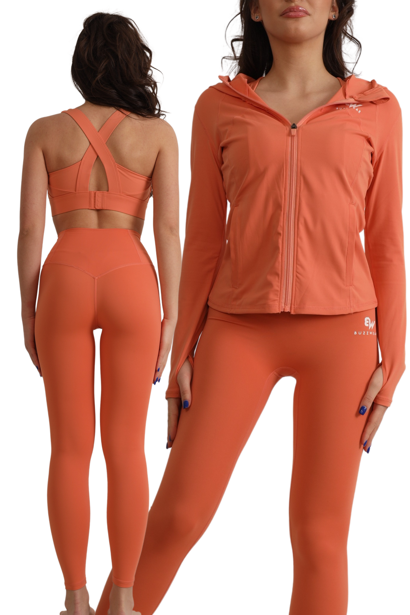 Contouring 3 pieces set with hood (Orange)