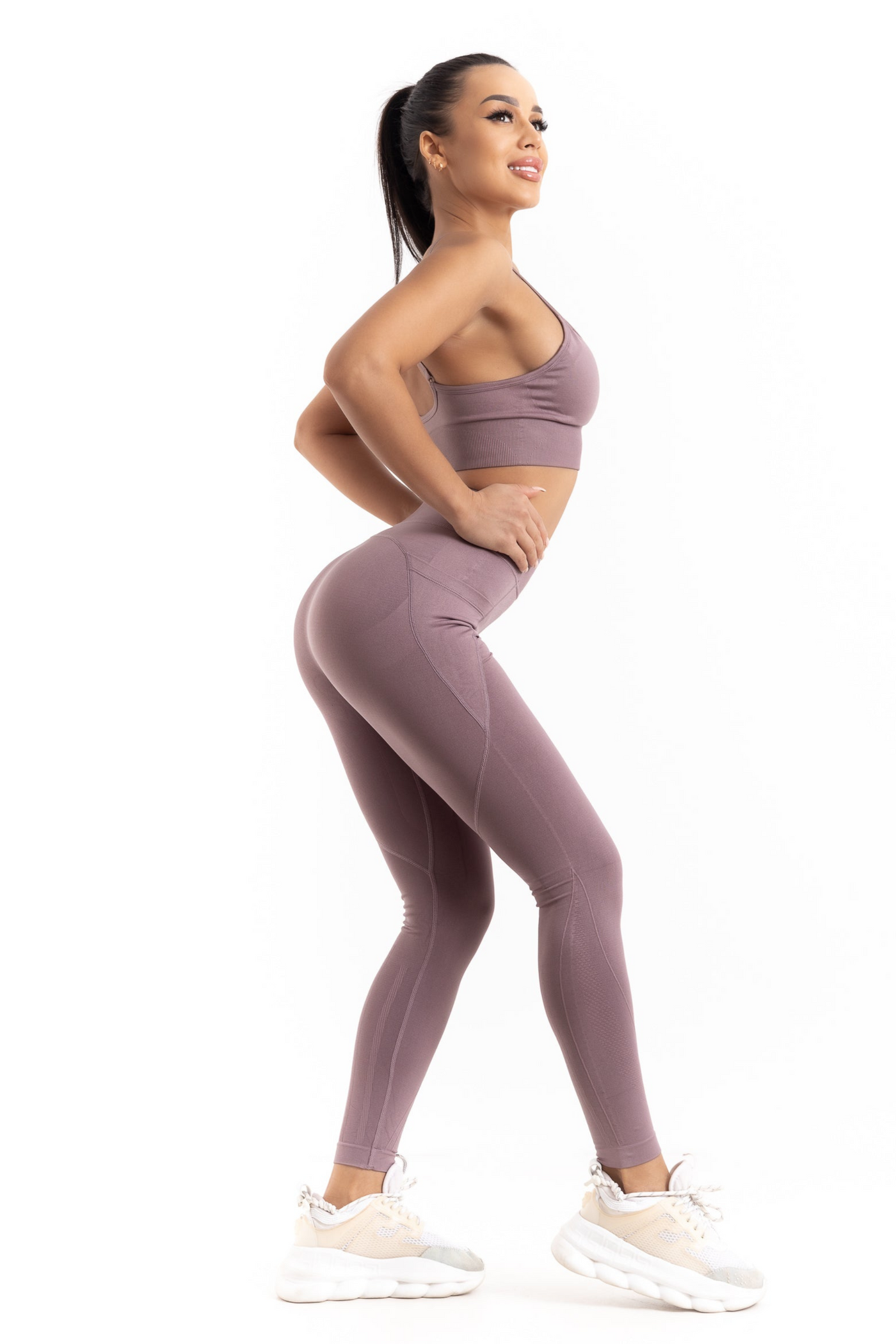 Sensual High-Waisted Leggings (Cappuccino)