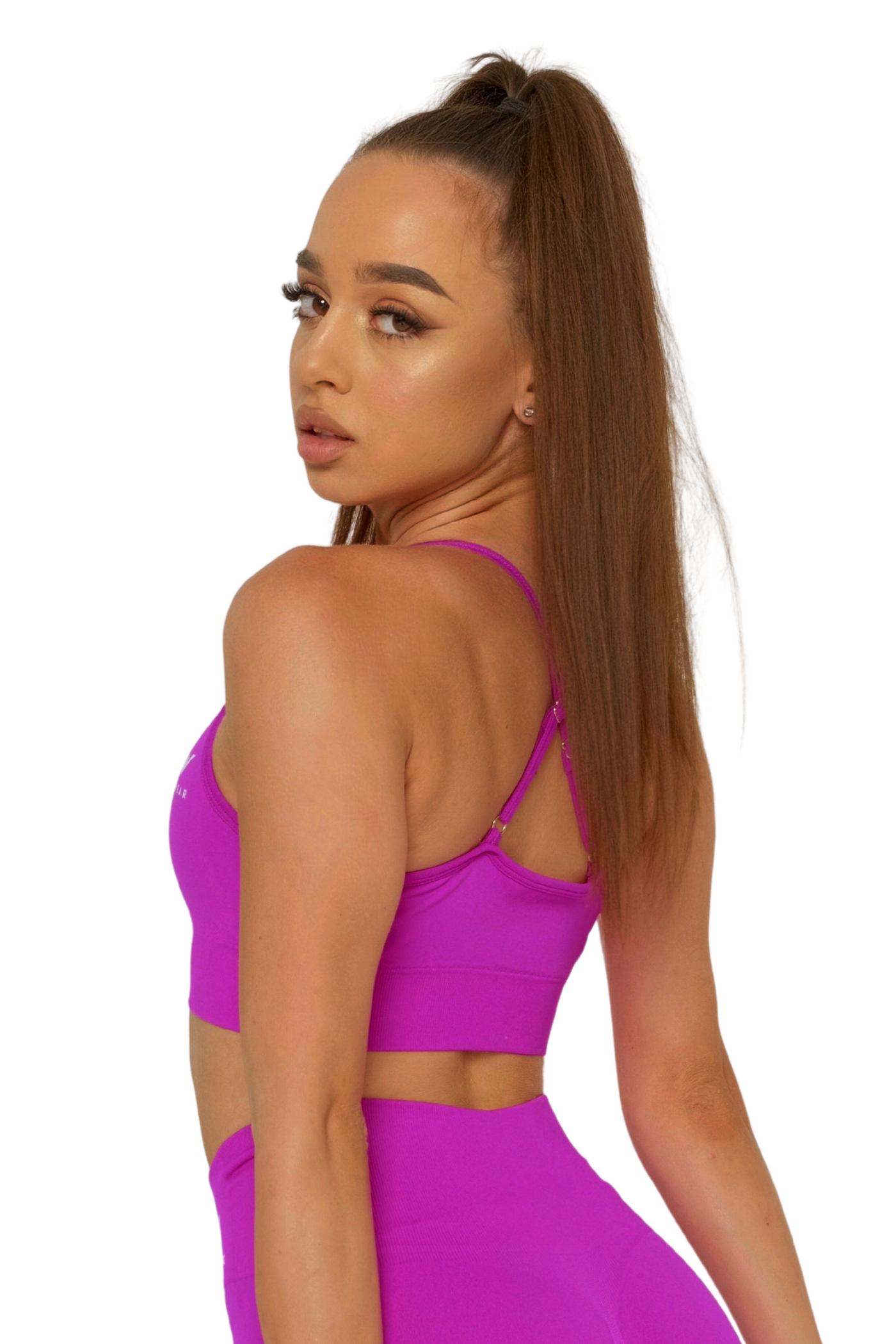 Fit Soul Seamless Adjustable Sports Bra (Fuchsia)