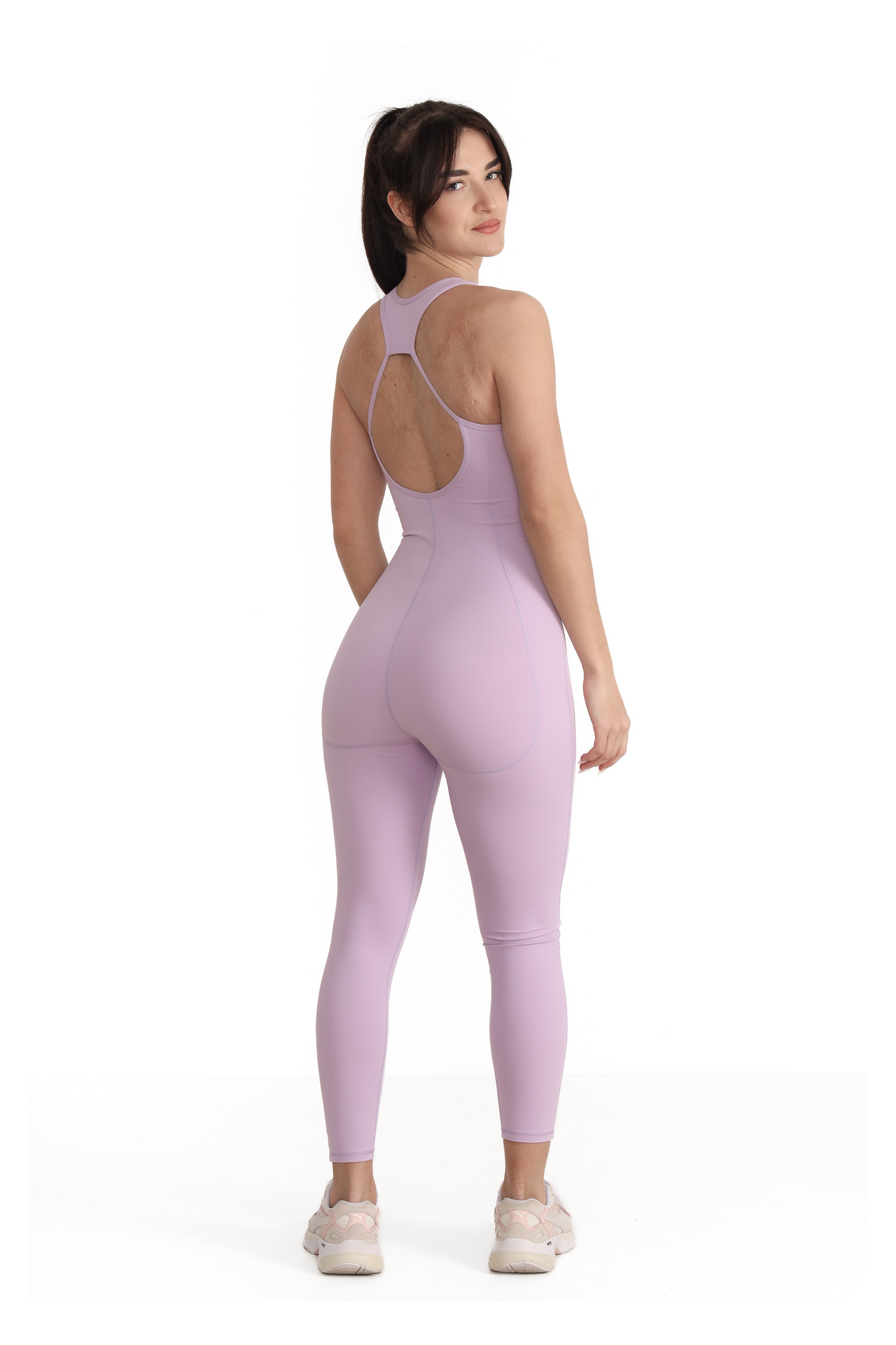 Aura Active Unitard with two braces (Lila)