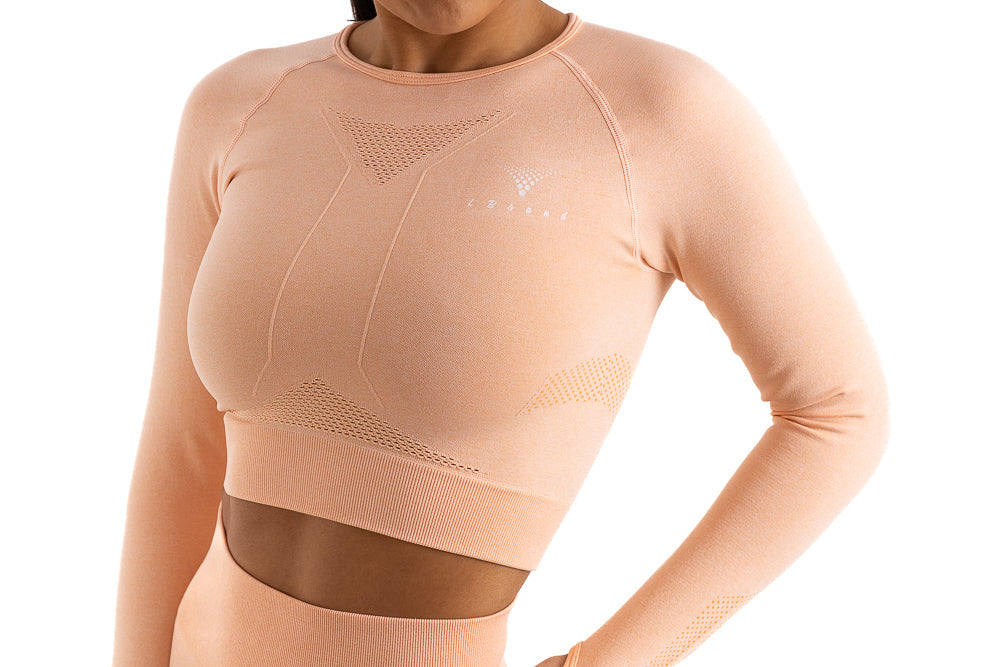 Flex High-Waisted Leggings (Peach)