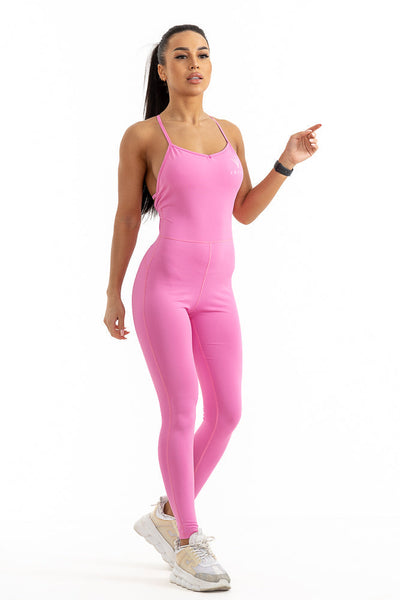 Open Back Unitard (Pink)