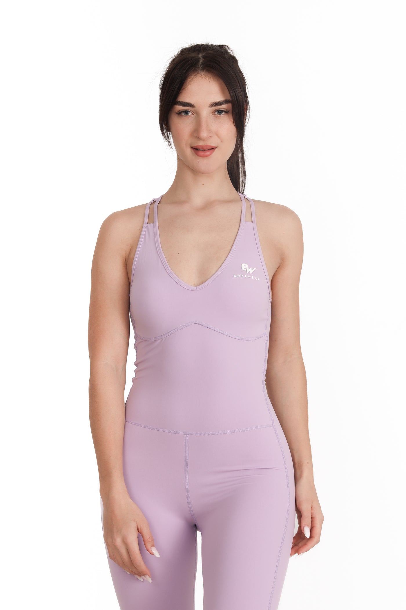 Aura Active Unitard with two braces (Lila)