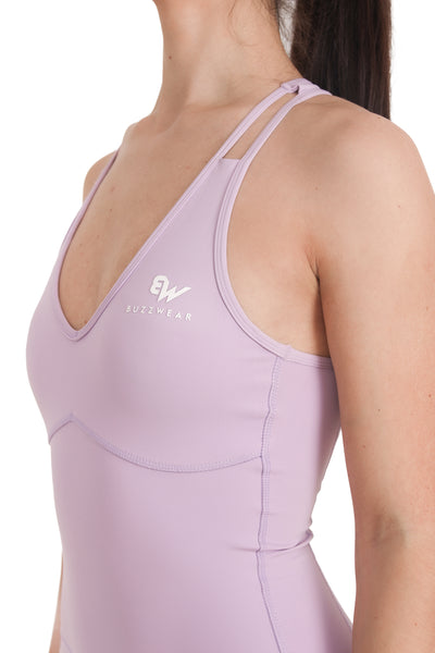 Aura Active Unitard with two braces (Lila)