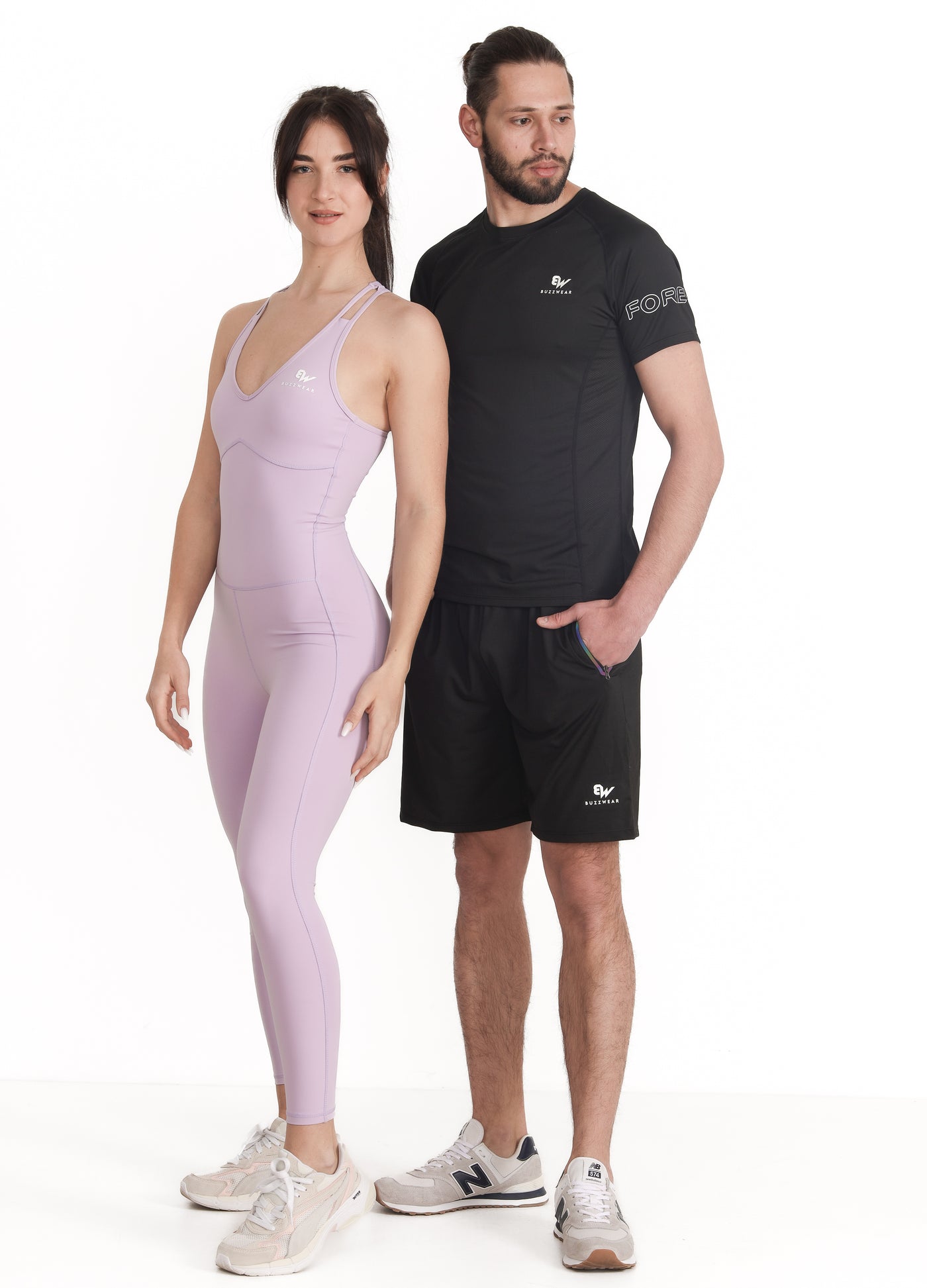 Aura Active Unitard with two braces (Lila)