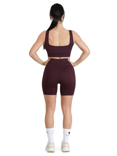 Biker Sleeveless 2 Pieces Set (Dark Purple)