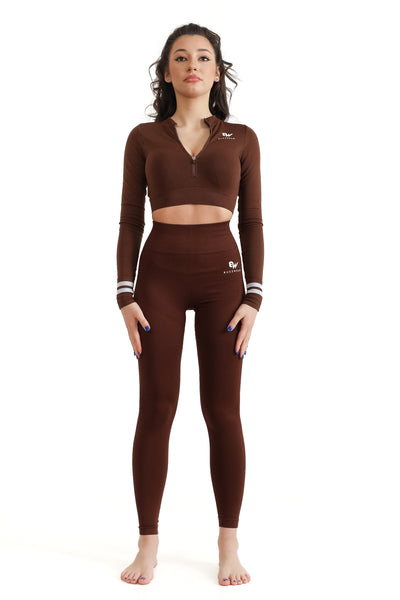 Sexy Body Fit Effect Sportswear (Deep Coffee)