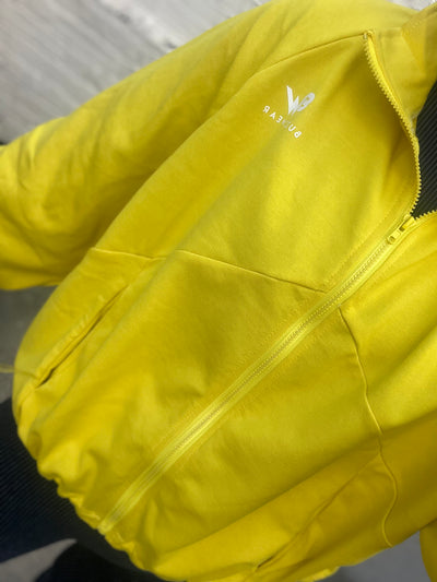 Zip-up oversize hoodie (Yellow)