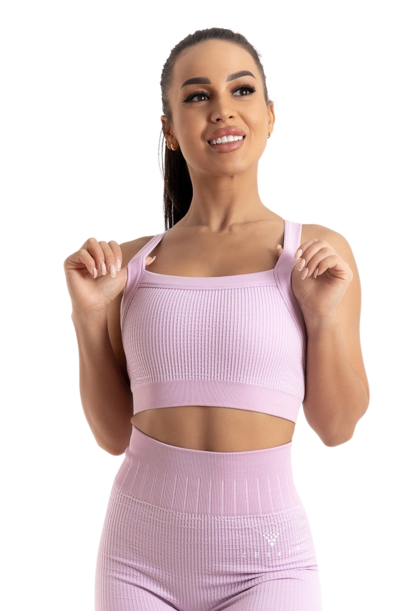 Active Sports Bra with Wide Straps (Lilac)