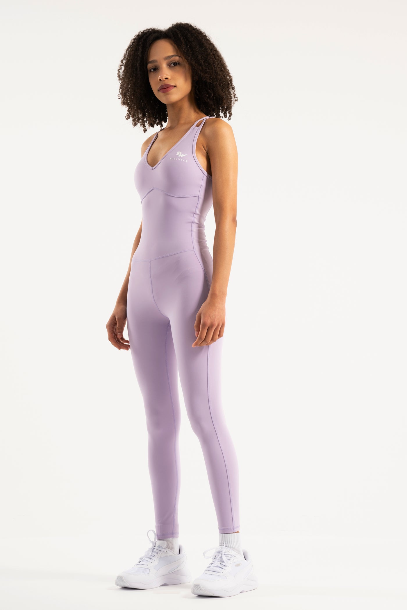 Aura Active Unitard with two braces (Lila)