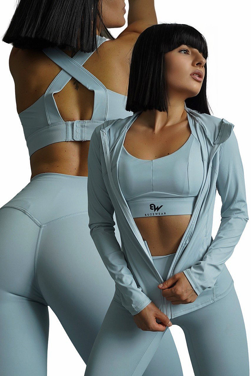 Contouring 3 pieces set with hood (Bright Grey)